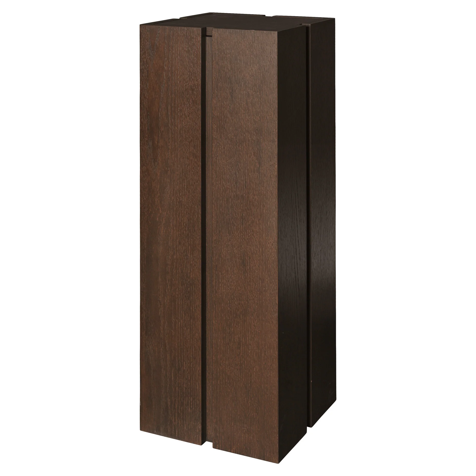 Parcel Pedestal - 35"H, Dark Stained Oak - Image 2