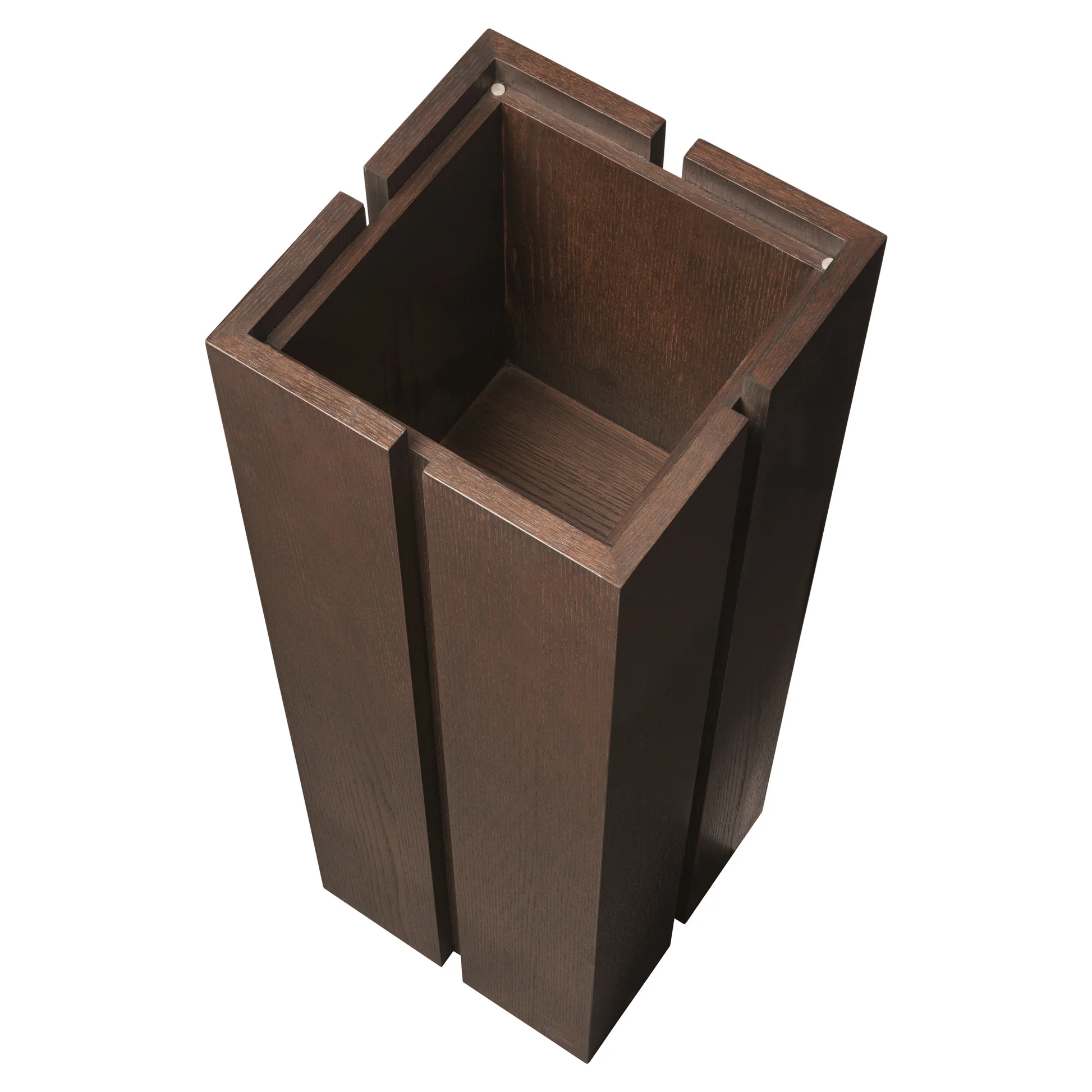 Parcel Pedestal - 35"H, Dark Stained Oak - Image 3