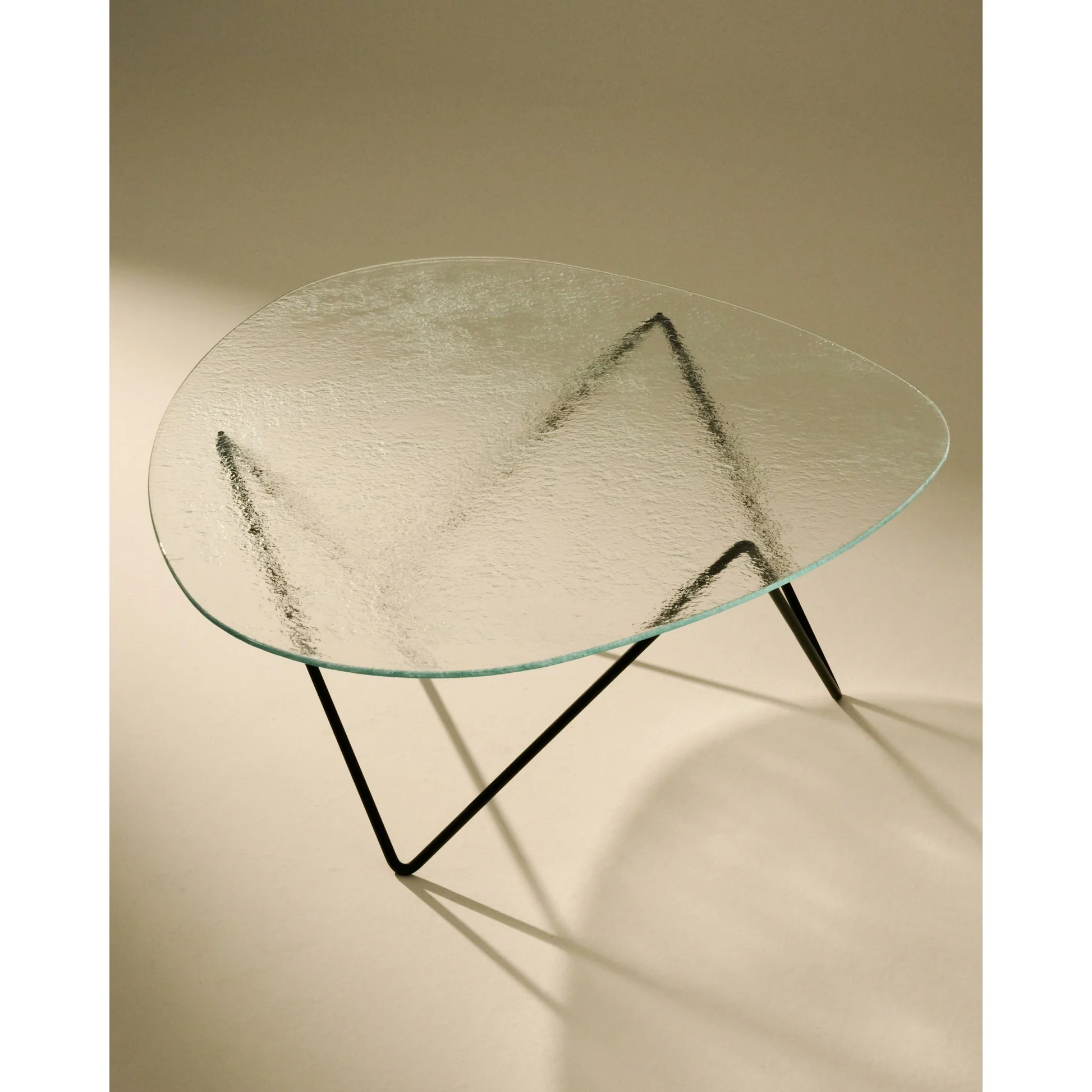 Pedrera Coffee Table - Transparent Glass, Chrome Base - Image 30