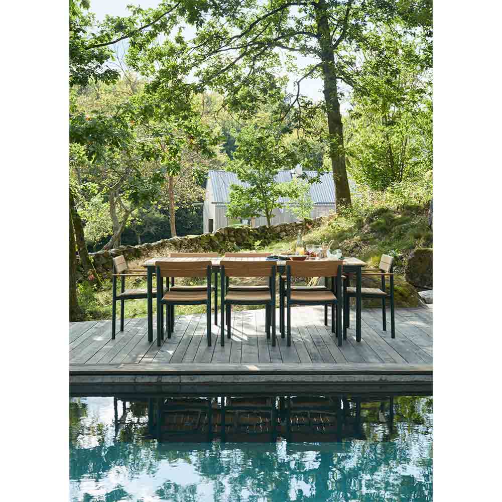 Pelagus Outdoor Extendable Dining Table - Hunter Green - Image 3
