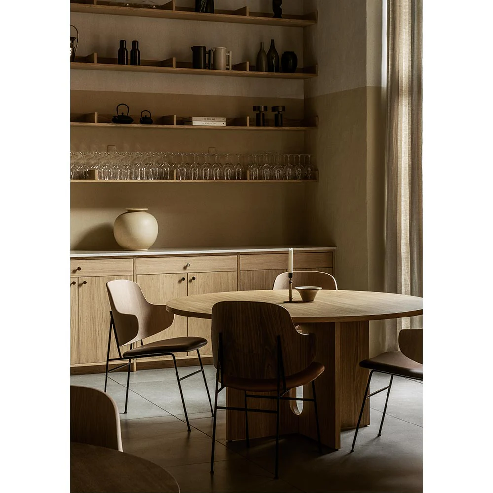 Penguin Seat Upholstered Dining Chair - Natural Oak - Image 10
