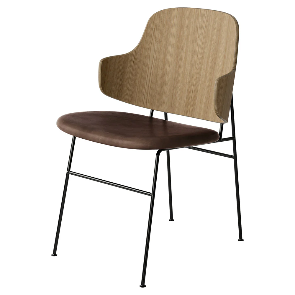 Penguin Seat Upholstered Dining Chair - Natural Oak - Image 4