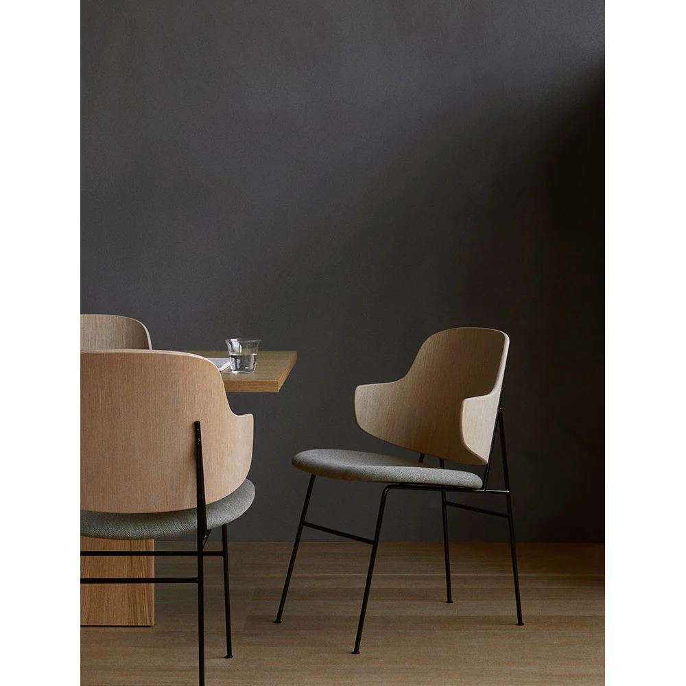Penguin Seat Upholstered Dining Chair - Natural Oak - Image 9