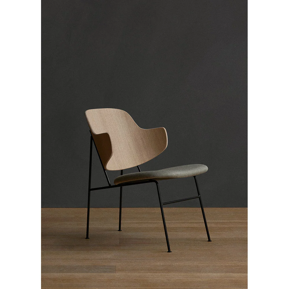 Penguin Seat Upholstered Lounge Chair - Natural Oak - Image 8