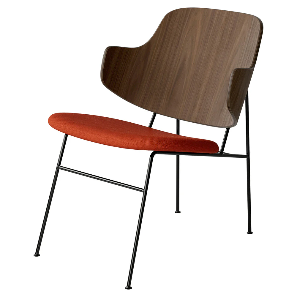 Penguin Seat Upholstered Lounge Chair - Walnut - Image 4