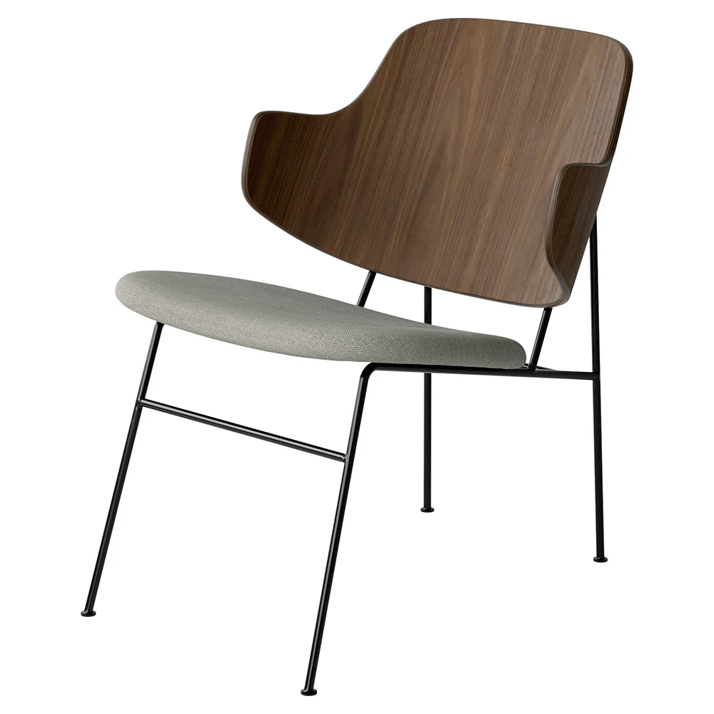 Penguin Seat Upholstered Lounge Chair - Walnut - Image 5