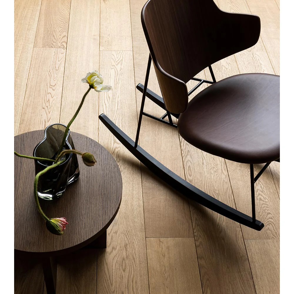 Penguin Seat Upholstered Rocking Chair - Walnut - Image 10