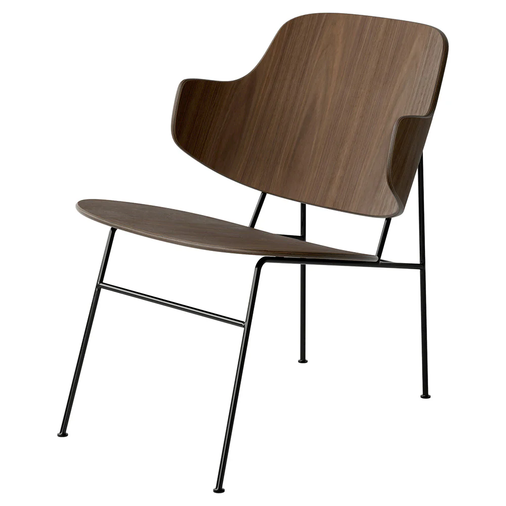 Penguin Unupholstered Lounge Chair - Walnut