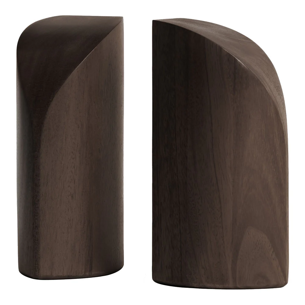 PI Book Ends - Dark Brown Mahogany