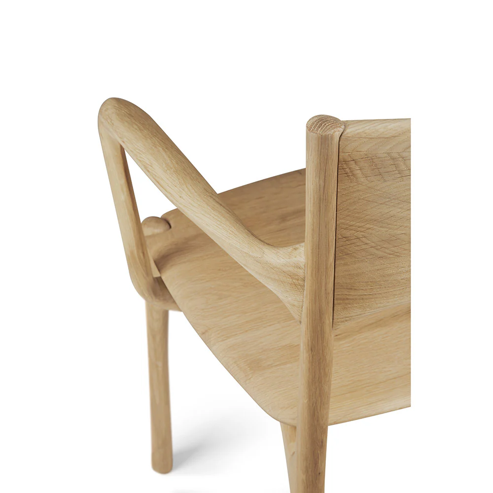 Pi Dining Chair with Armrest - Oak - Image 6