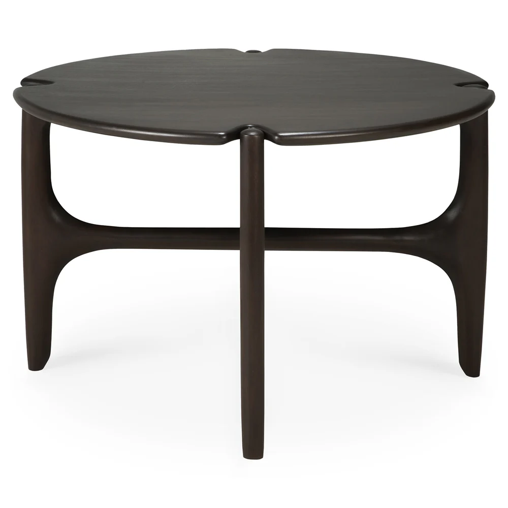 Pi Round Coffee Table - Dark Brown Mahogany - Image 2