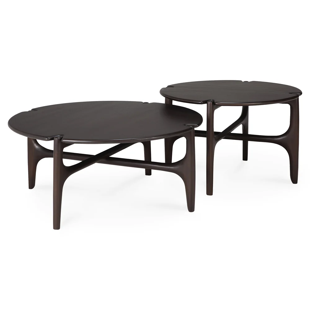 Pi Round Coffee Table - Dark Brown Mahogany - Image 3