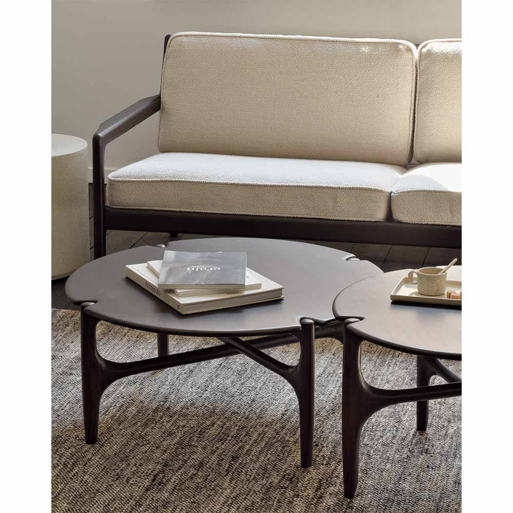 Pi Round Coffee Table - Dark Brown Mahogany - Image 7