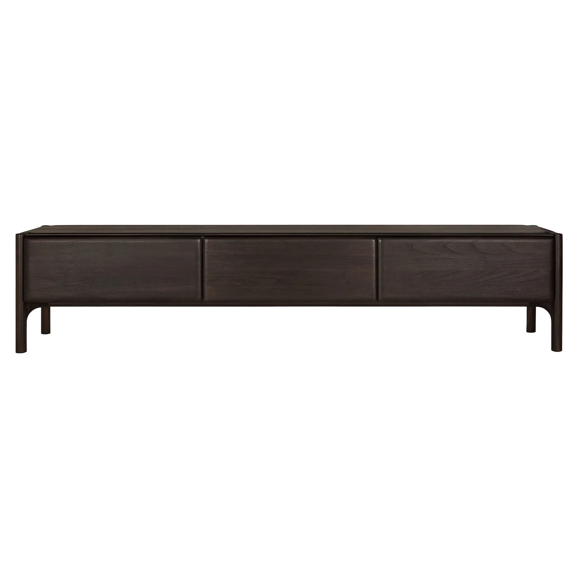 PI TV Cupboard - 2 Drawer, Dark Brown Teak