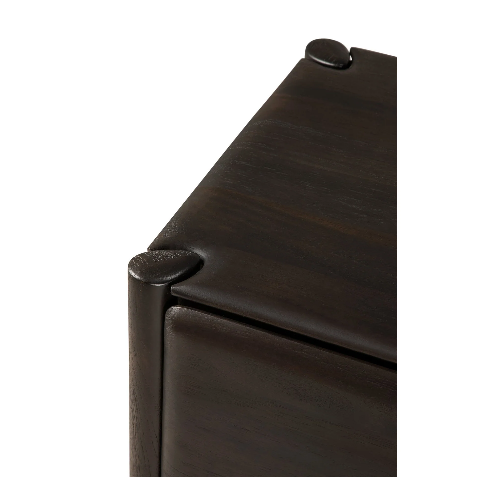 PI TV Cupboard - 2 Drawer, Dark Brown Teak - Image 6