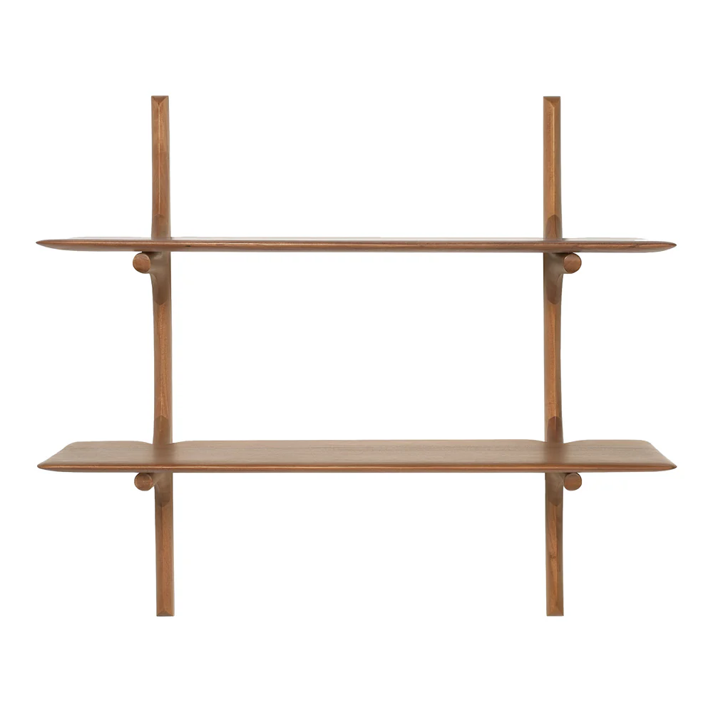 PI Wall Shelf - Mahogany, 2 Shelves