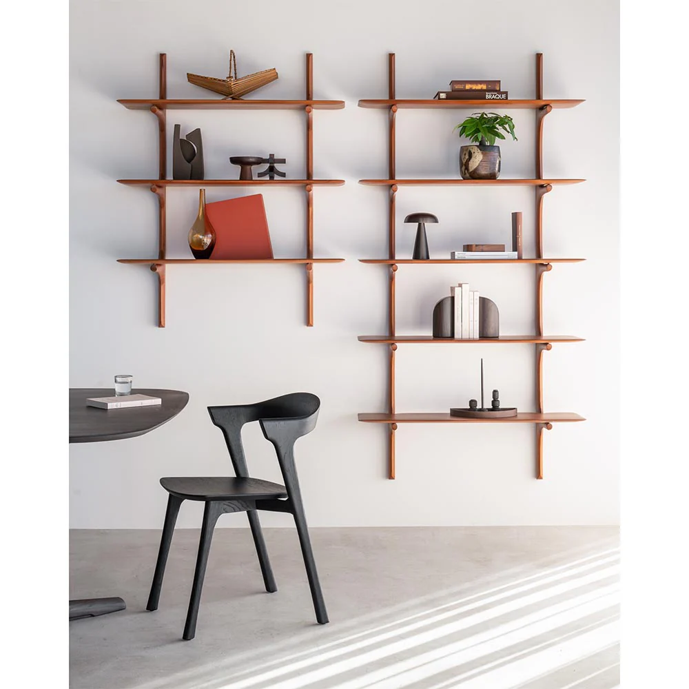 PI Wall Shelf - Mahogany, 3 Shelves - Image 9