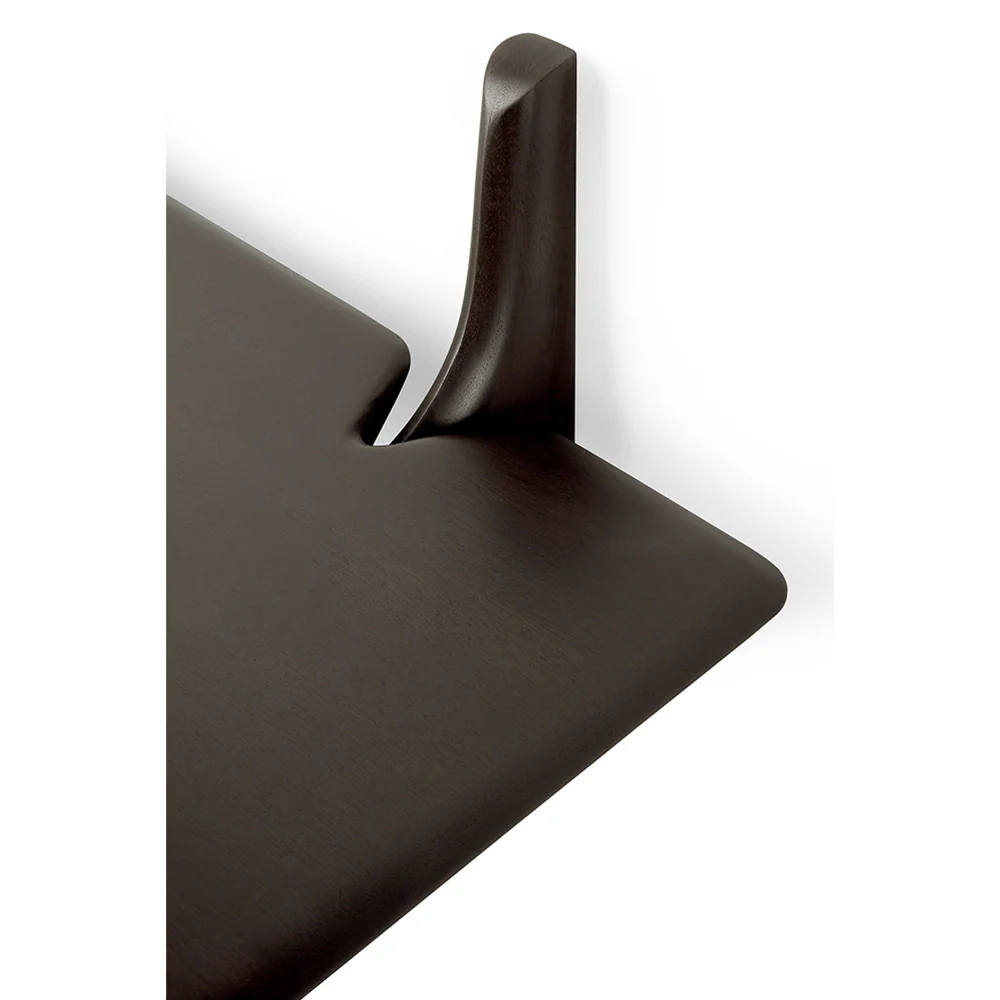 Pi Wall Shelf 39.5"W- Dark Brown Mahogany, 1 Shelf - Image 3