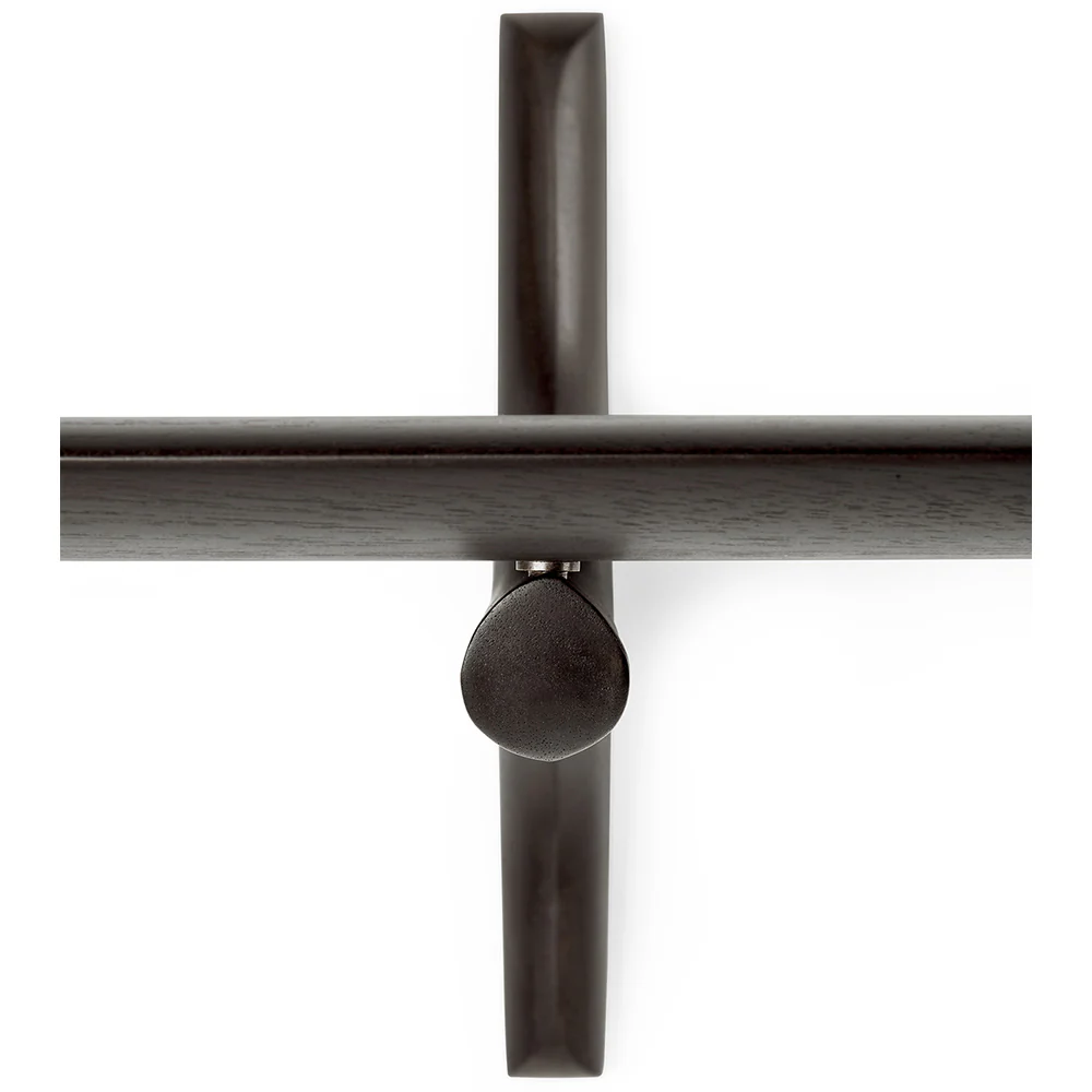 Pi Wall Shelf 39.5"W- Dark Brown Mahogany, 1 Shelf - Image 5