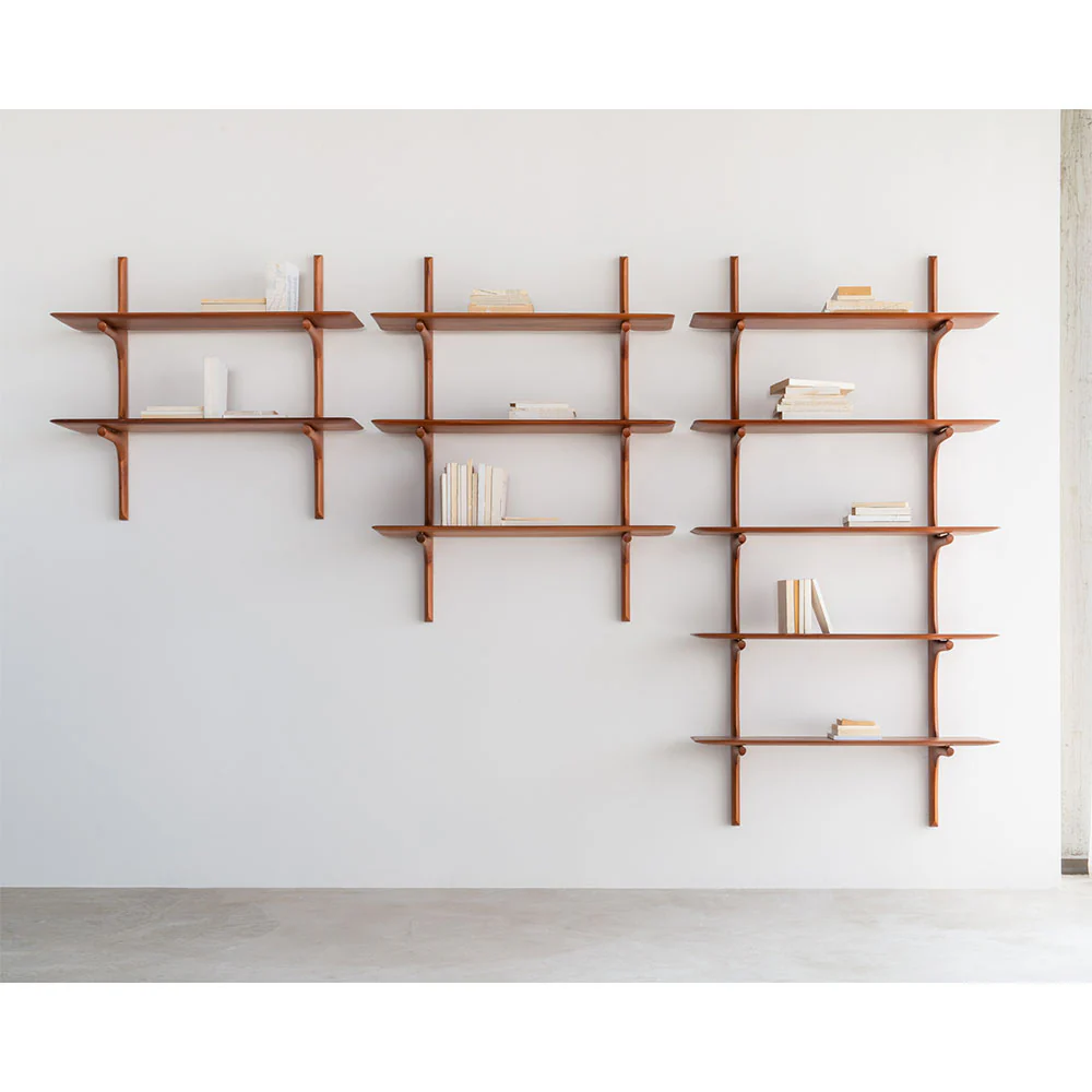 PI Wall Shelf - Mahogany, 5 Shelves - Image 9