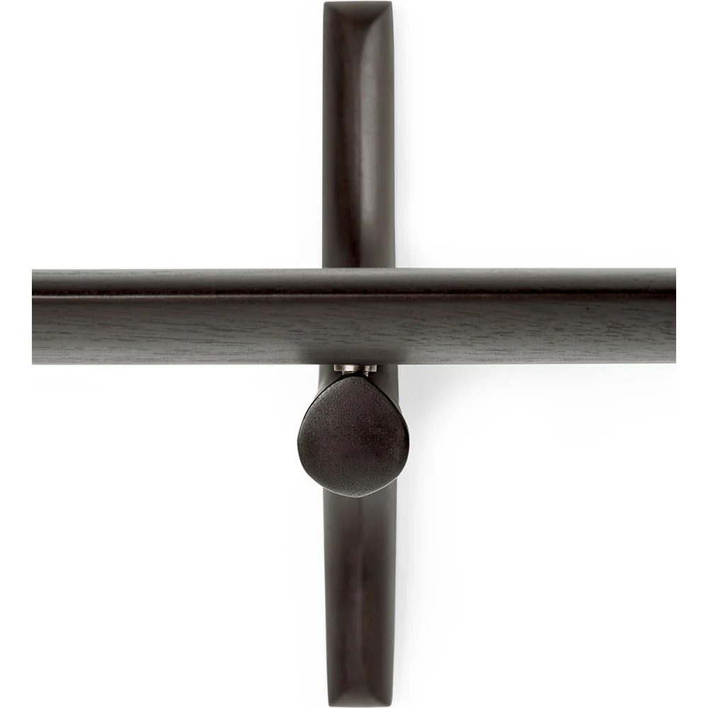 Pi Wall Shelf 66.5"W- Dark Brown Mahogany, 1 Shelf - Image 5