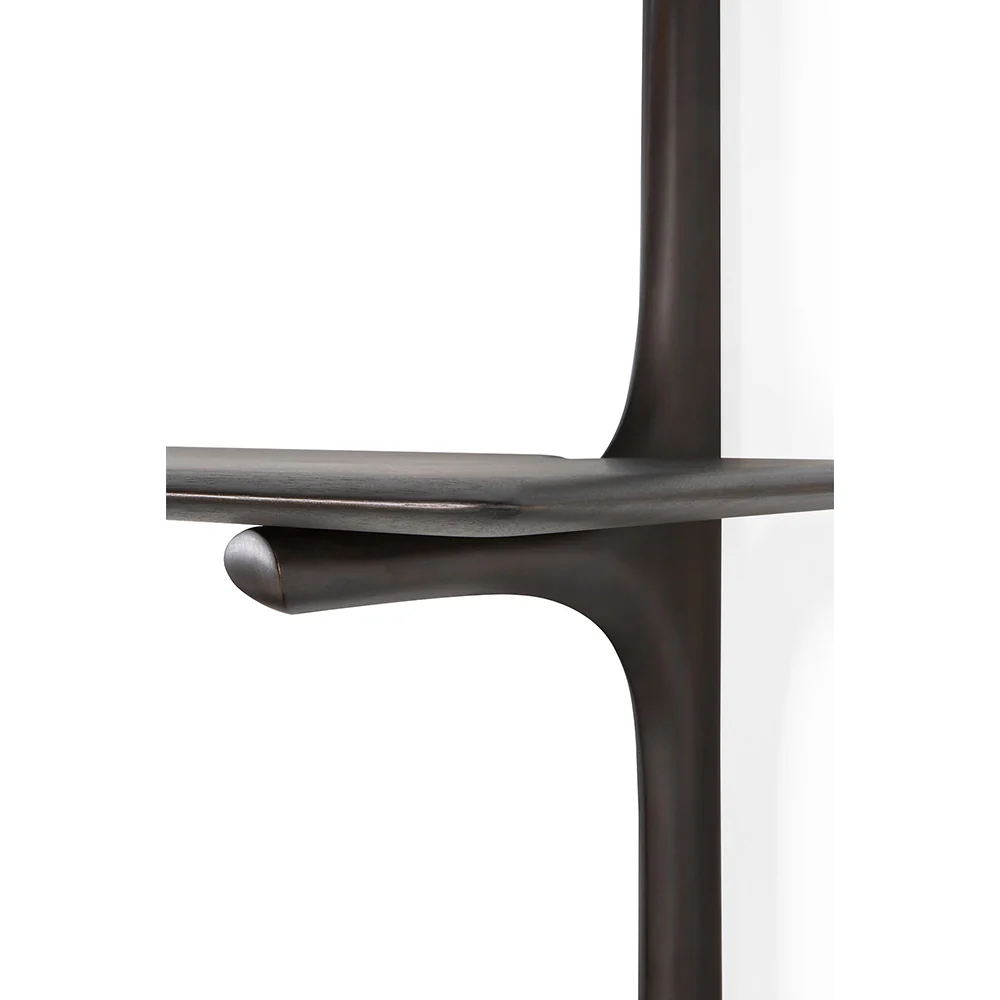 Pi Wall Shelf - Dark Brown Mahogany, 2 Shelves - Image 4