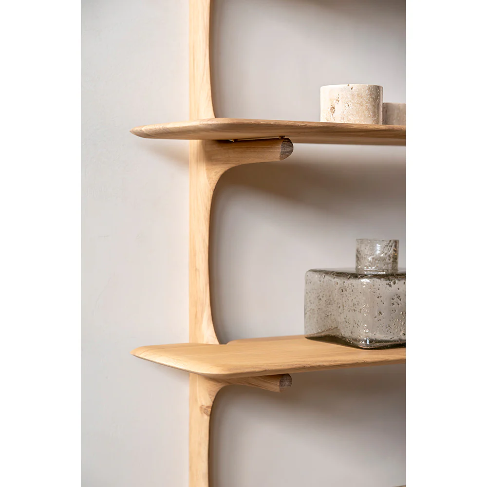 Pi Wall Shelf - Oak, 3 Shelves - Image 7