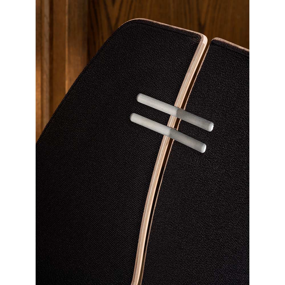 PK23 Front Upholstered Lounge Chair - Walnut Shell, Chrome Base - Image 6
