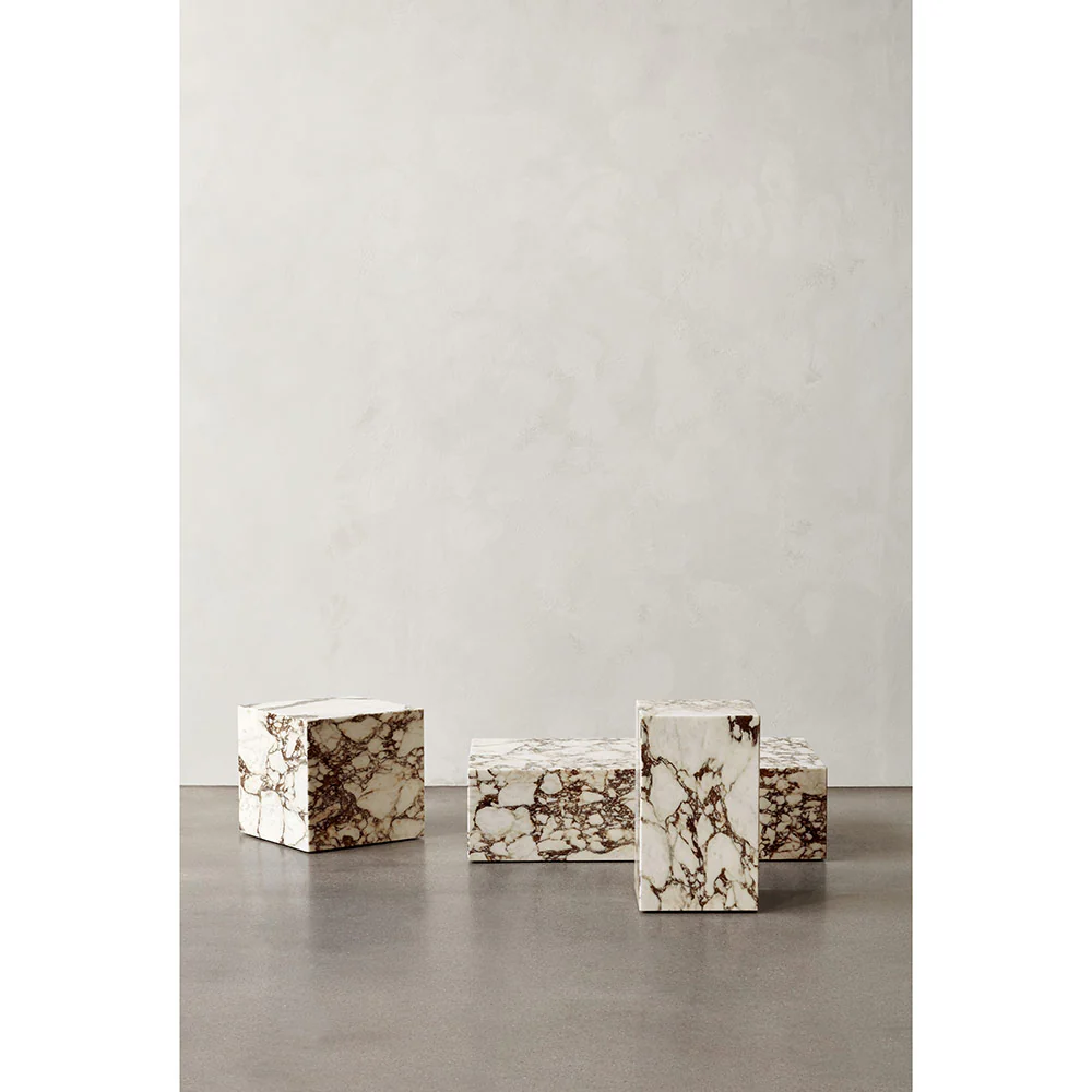 Plinth Cubic Marble Table - Calacatta Viola - Image 5