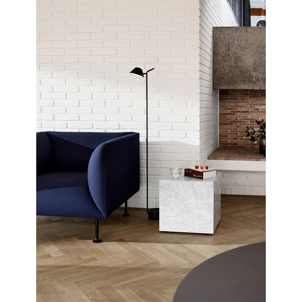 Plinth Cubic Marble Table - Carrara - Image 3