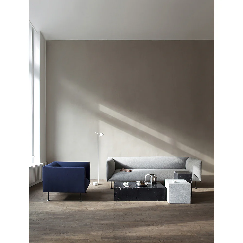 Plinth Cubic Marble Table - Carrara - Image 5