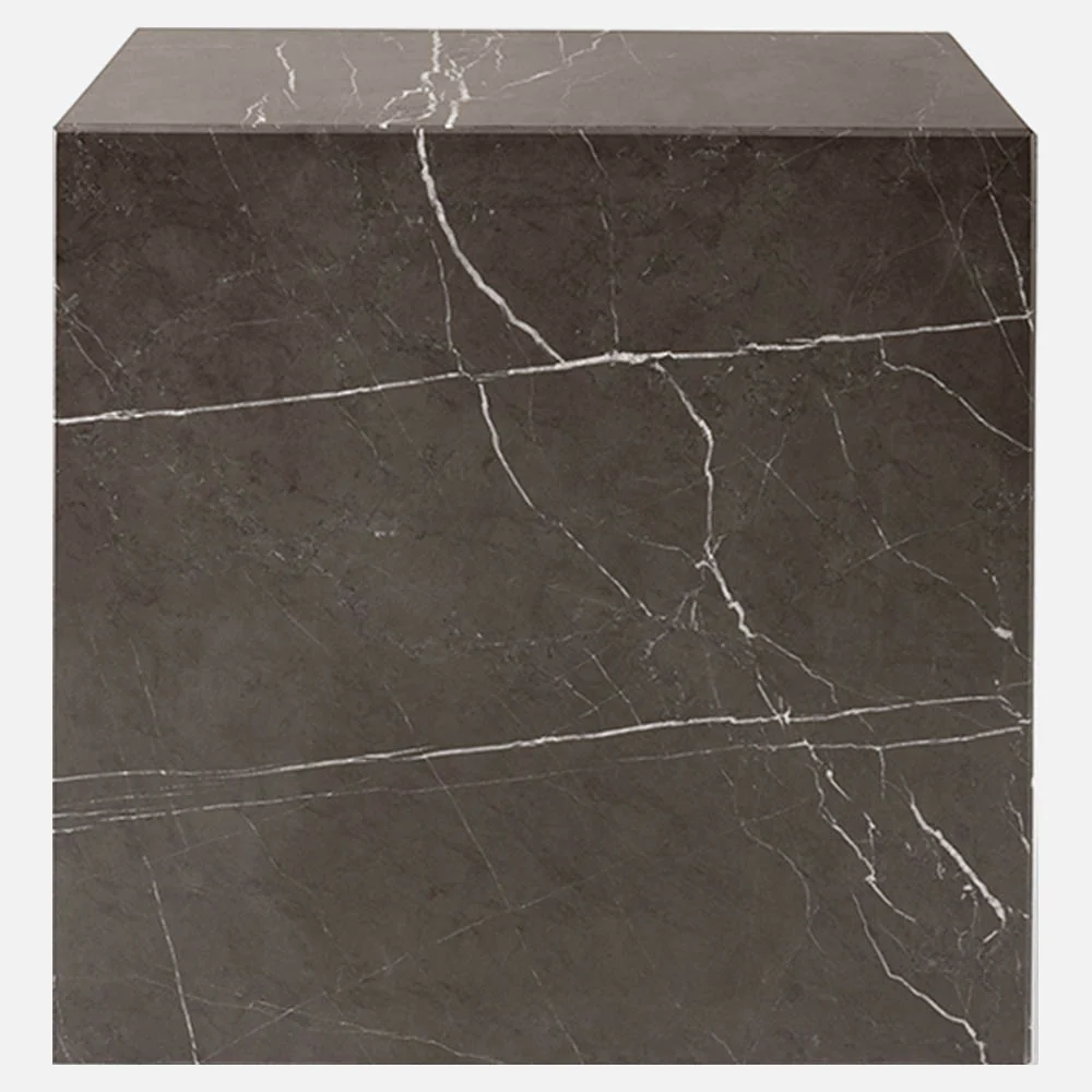 Plinth Cubic Marble Table - Gray Kendzo - Image 2