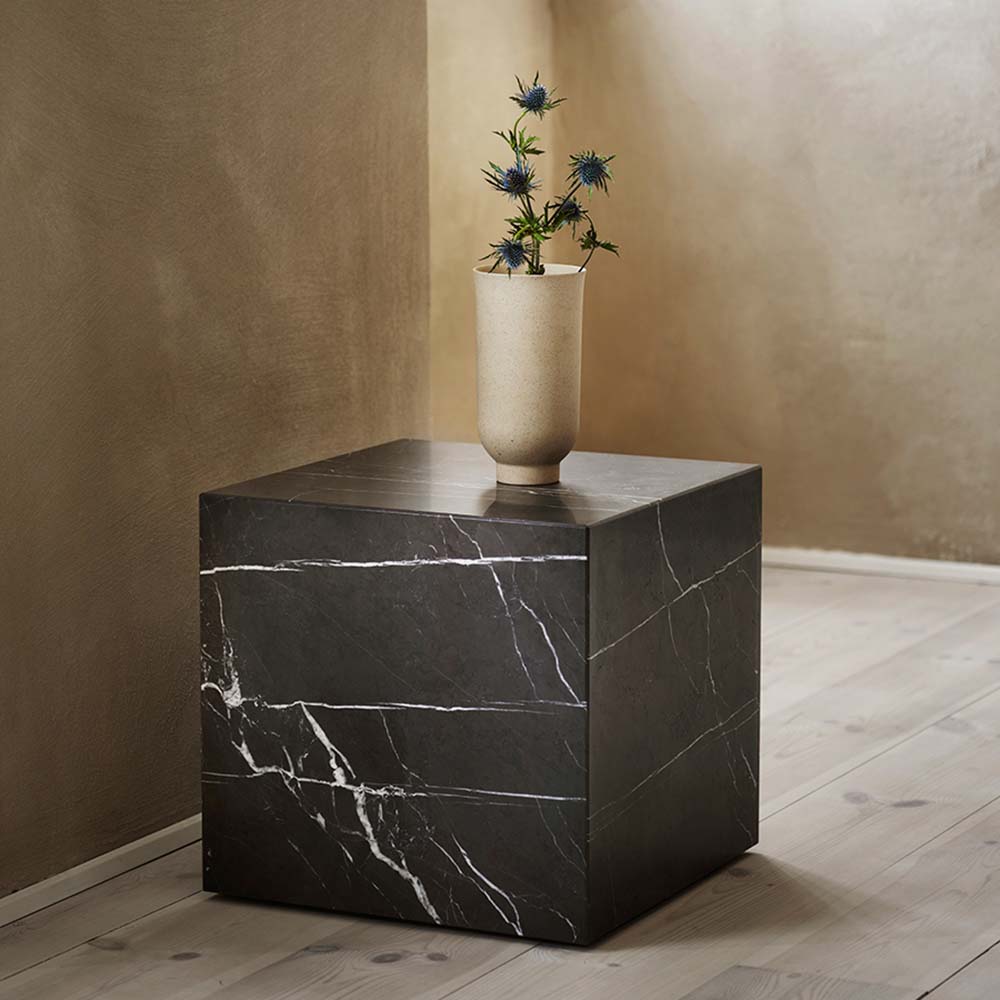 Plinth Cubic Marble Table - Gray Kendzo - Image 3