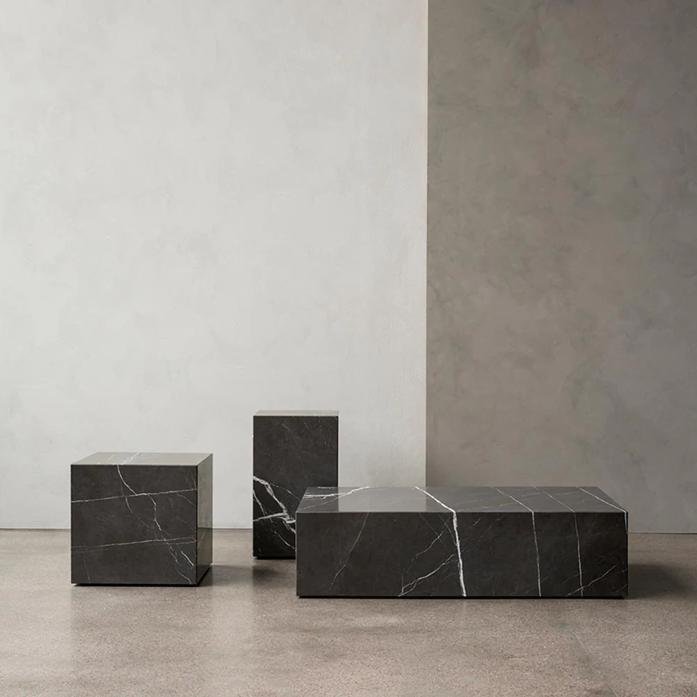 Plinth Cubic Marble Table - Gray Kendzo - Image 4