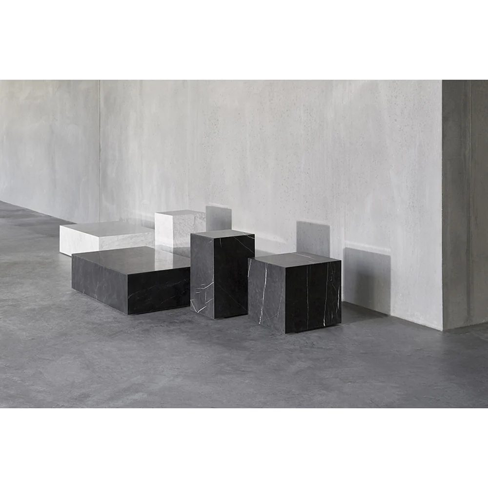 Plinth Cubic Marble Table - Nero Marquina - Image 3