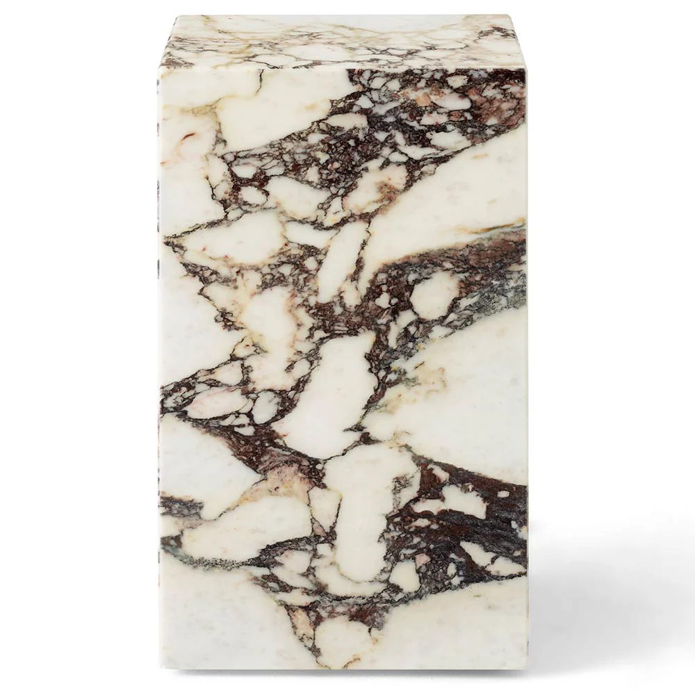 Plinth Tall Marble Table - Calacatta Viola - Image 2