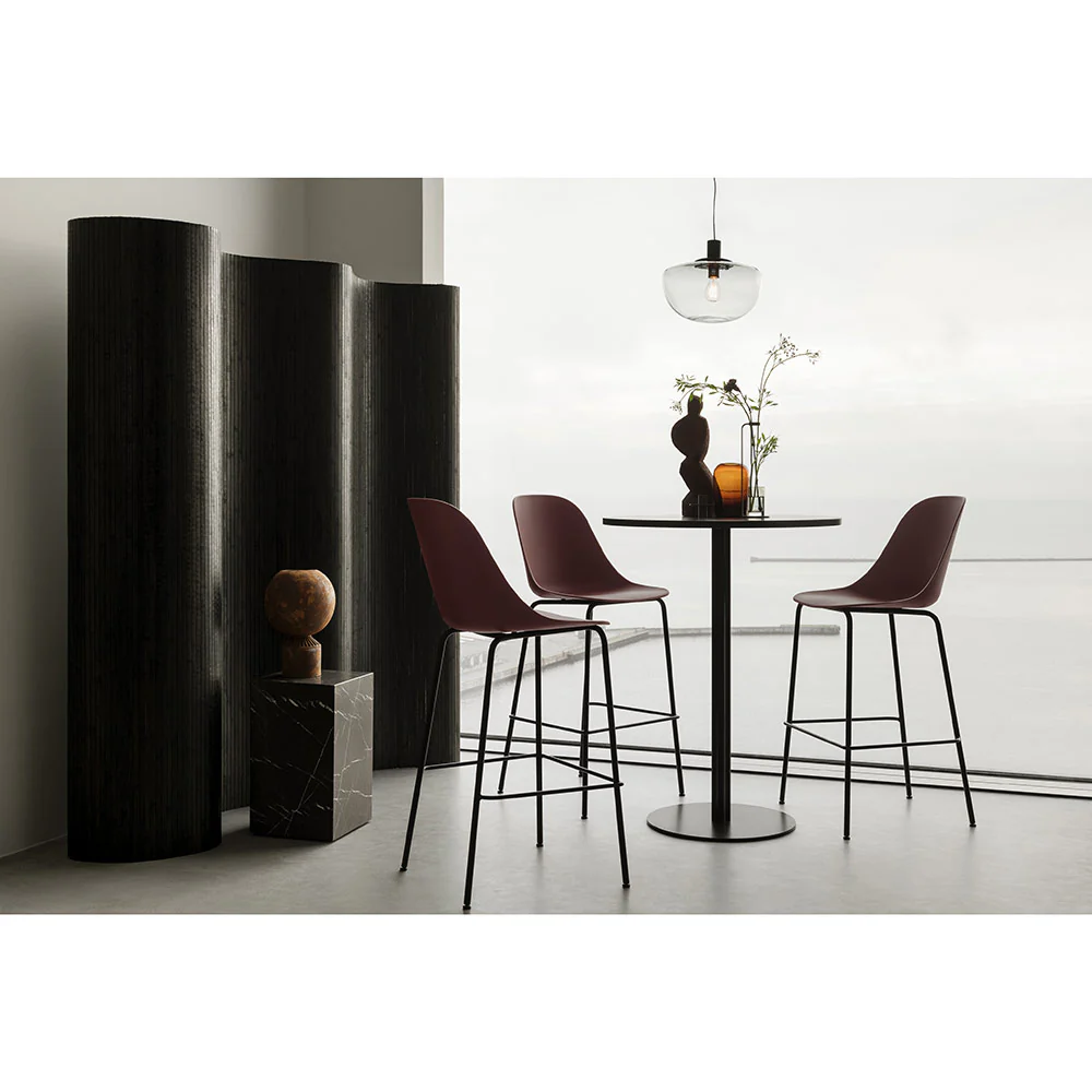 Plinth Tall Marble Table - Nero Marquina - Image 6