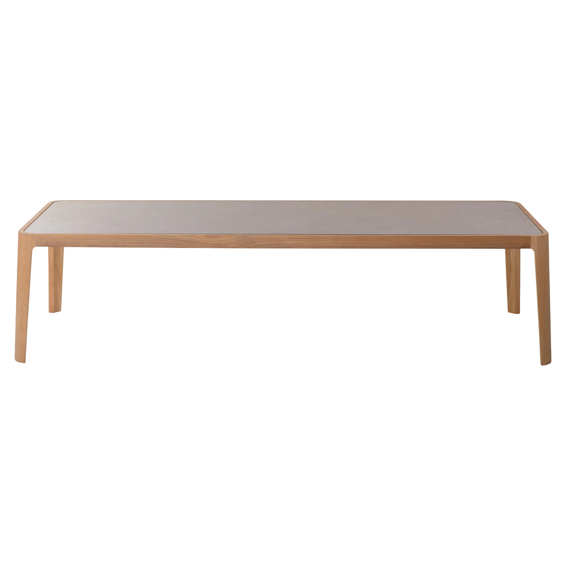Positano Dining Table - Ceramic Top, Teak Base
