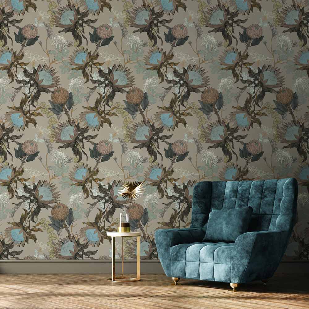 Proteas' Dream Wallpaper - Woodland Gray - Image 4