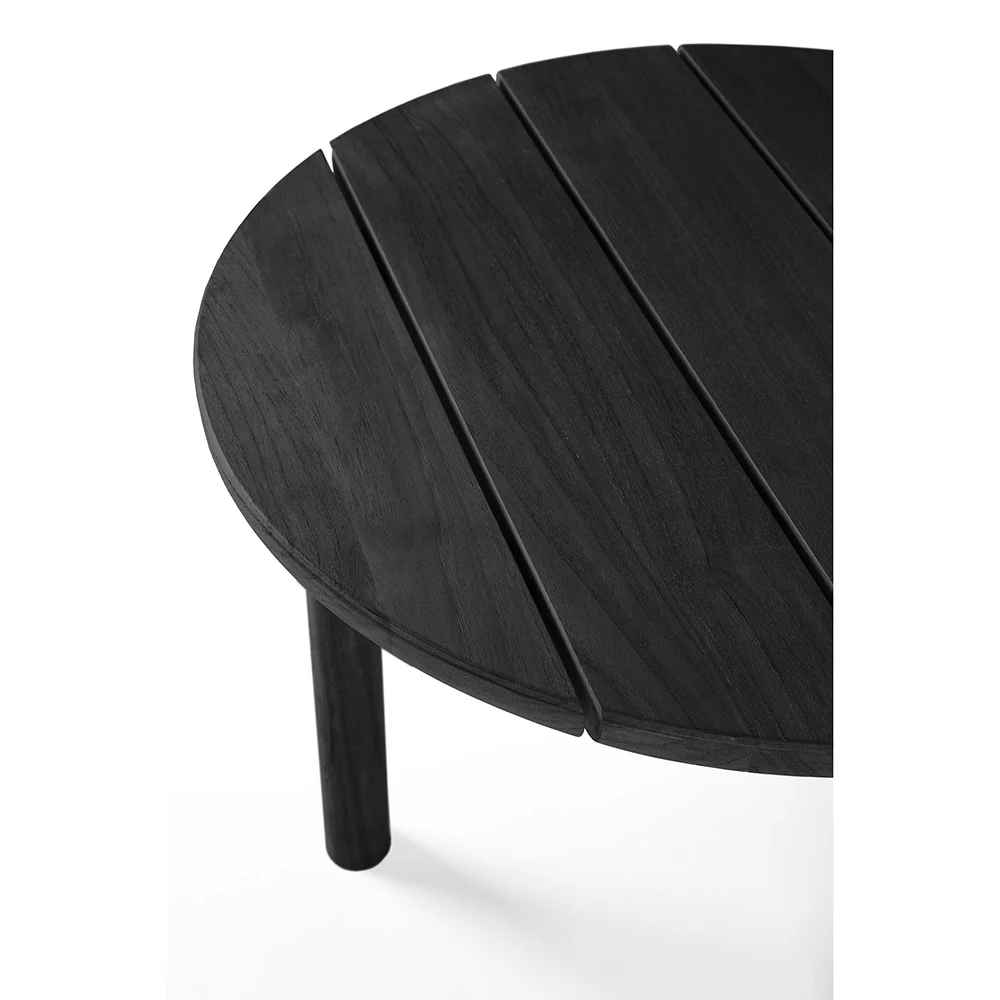 Quatro Outdoor Coffee Table - Black Teak, 14"H - Image 5