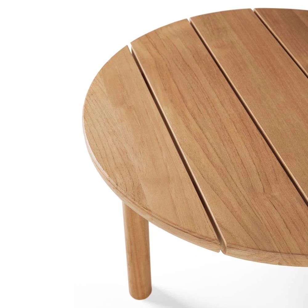 Quatro Outdoor Coffee Table - Teak, 17"H - Image 6