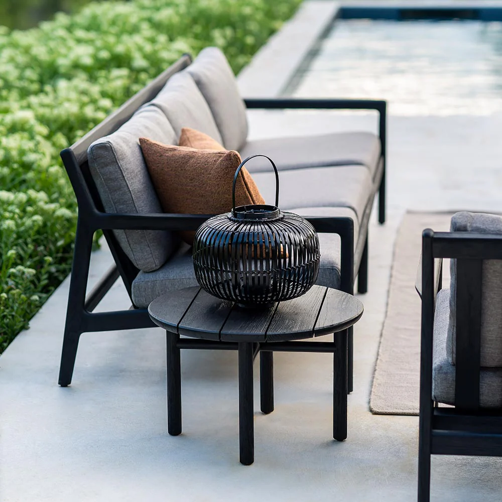 Quatro Outdoor Side Table - Black Teak - Image 10