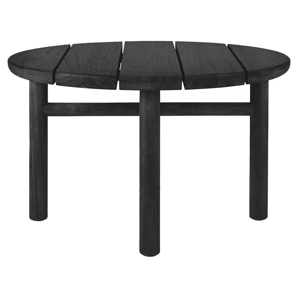 Quatro Outdoor Side Table - Black Teak - Image 3