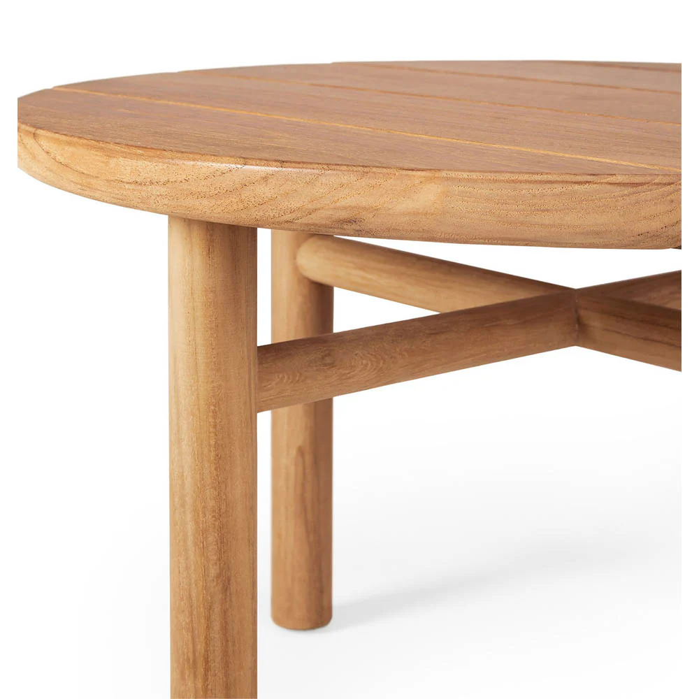 Quatro Outdoor Side Table - Teak - Image 4