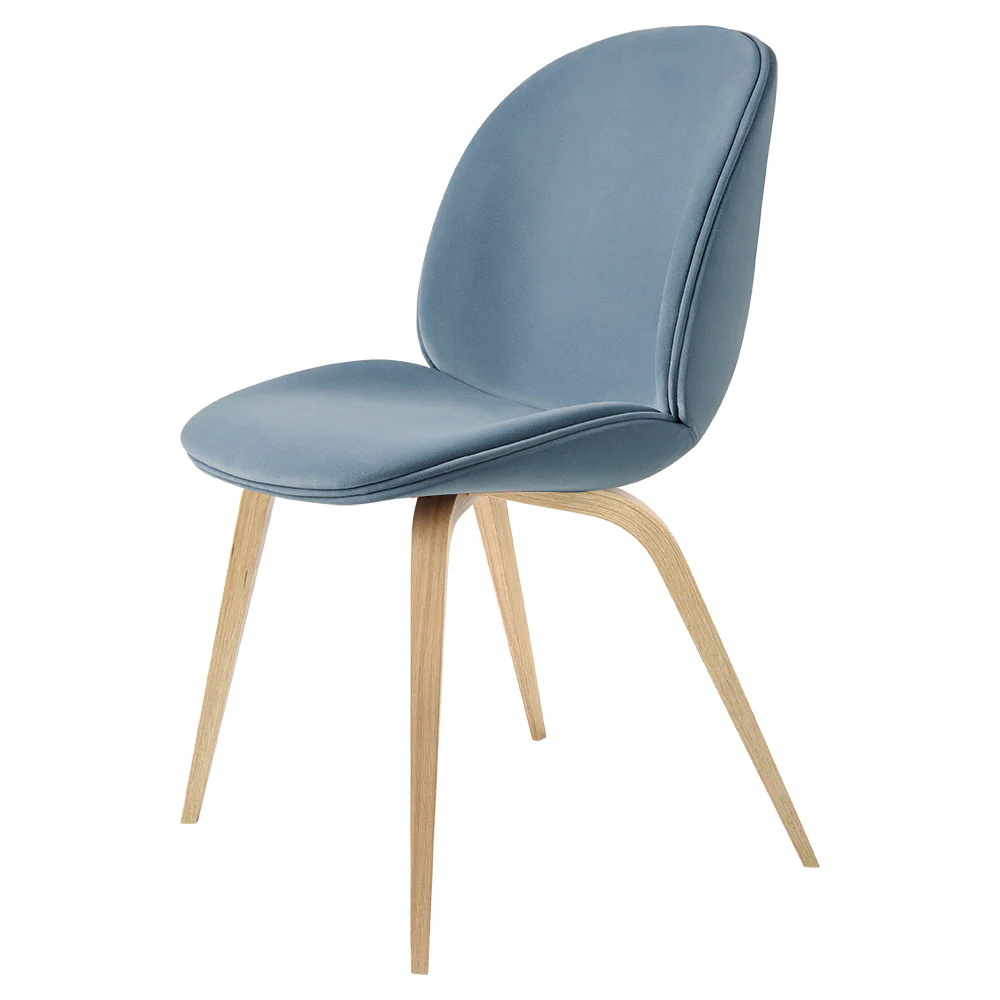 Quick Ship Beetle Fully Upholstered Dining Chair - Wood Base - Image 2