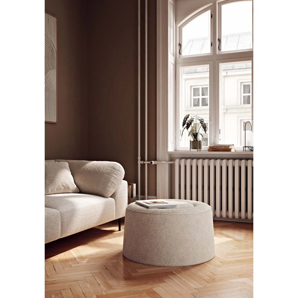 Quick Ship Praline Pouf - 30.7"W, Alpine 01 - Image 3