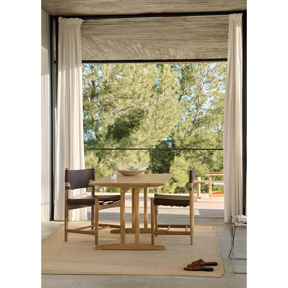 The Spanish Dining Chair - Cognac Saddle Leather, Oak Oiled - Image 5