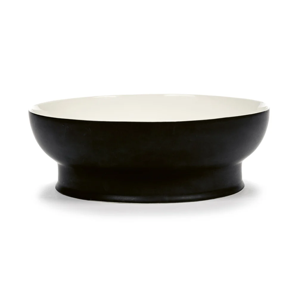 Ra Bowl - Black & Off White, 11.02"W