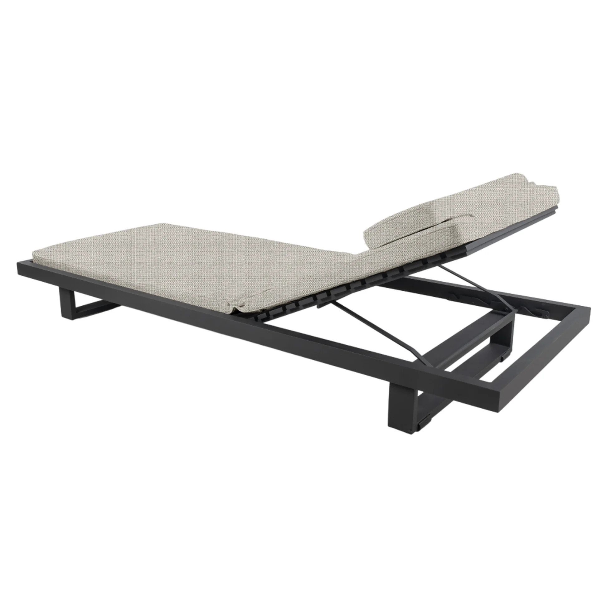 Ravello Sun Lounger - Black Aluminum - Image 8