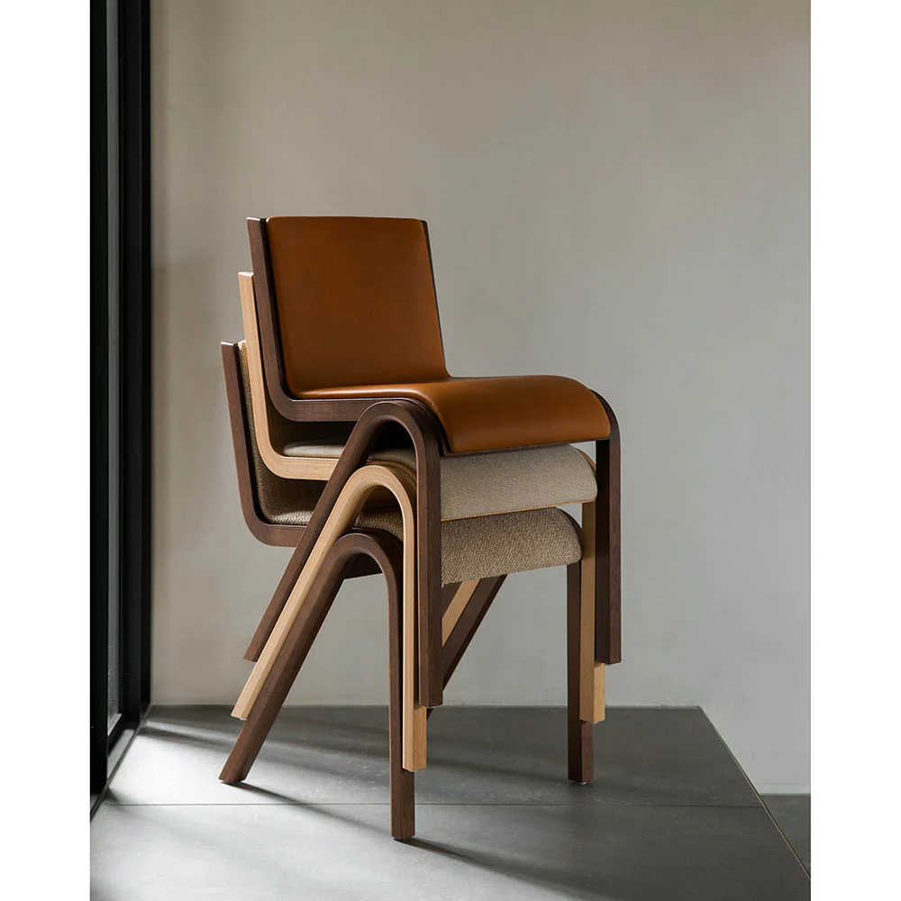 Ready Front Upholstered Dining Chair - Red Stained Oak - Image 9